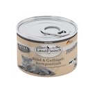 LandFleisch Cat Kitten Pastete Rind + Geflügelkomposition 195 g von Landfleisch für 0,99 € bei Zookauf im Angebot LandFleisch Cat Kitten Pastete Rind + Geflügelkomposition 195 g von Landfleisch im aktuellen Zookauf Prospekt