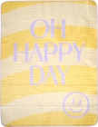 Picknickdecke OH HAPPY DAY, gelb/lila (150x200 cm) bei dm-drogerie markt im Wittmund Prospekt für 19,95 €