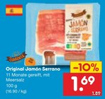 Original Jamón Serrano im Angebot bei Netto Marken-Discount in Frankfurt Original Jamón Serrano Angebote von EL CUARENTA bei Netto Marken-Discount Frankfurt für 1,69 €