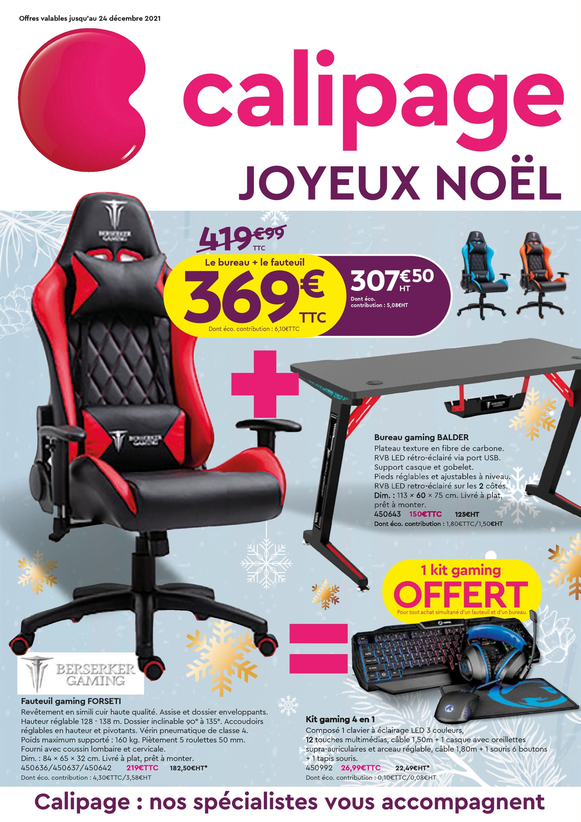 Catalogue Calipage à Lunéville, avec 8 pages Prospectus Calipage à Lunéville, "Joyeux Noël", 8 pages, 29/11/2021 - 24/12/2021