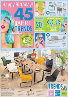 Trends Prospekt Happy Birthday! 45 Jahre TRENDS - …und Du bekommst die Geschenke! mit 8 Seiten