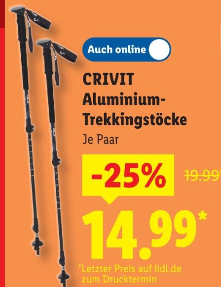 Aluminium-Trekkingstöcke