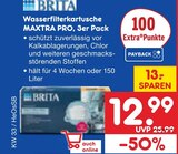 Netto Marken-Discount Eggersdorf - Wasserfilterkartusche MAXTRA PRO, 3er Pack Angebot im Prospekt Wasserfilterkartusche MAXTRA PRO, 3er Pack bei Netto Marken-Discount im Eggersdorf Prospekt für 12,99 €