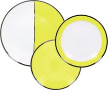 Service vaisselle 18 pièces GRAPHIC jaune - Géant Casino à Angers Service vaisselle 18 pièces GRAPHIC jaune en promo chez Géant Casino Angers à 29,00 €