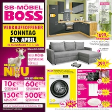 SB Möbel Boss Prospekt für Mühlhausen: "BOCK AUF NEU - BOCK AUF GÜNSTIG!", 12 Seiten, 25.04.2026 - 01.05.2026