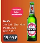 GetränkeLand Mayer - Beck's Angebot im Prospekt Beck's bei GetränkeLand Mayer im Prospekt "" für 15,99 €