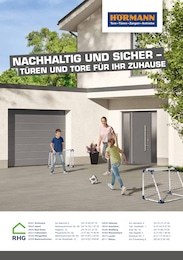 RHG Baucentrum Prospekt: "Nachhaltig und sicher – Türen und Tore für Ihr Zuhause.", 2 Seiten, 11.04.2024 - 31.12.2024