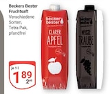 Klarer Apfel Angebote von Beckers Bester bei GLOBUS Zwickau für 1,89 €