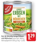 Junge Erbsen mit Möhrchen bei EDEKA im Pfinztal Prospekt für 1,29 €