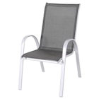 Outdoor-Stapelstuhl mit Armlehne, Stahl/Textilen-Bespannung, schwarz/silber Angebote von aro bei METRO Wiesbaden für 20,22 €