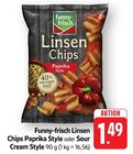 Funny-frisch Linsen Chips Paprika Style oder Sour Cream Style 90 g bei E center im Speyer Prospekt für 1,49 €