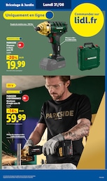 Prix et réduction Meuleuse dans le prospectus Lidl en cours Offre Meuleuse dans le catalogue Lidl du moment à la page 9