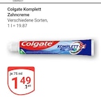 GLOBUS - Komplett Zahncreme Angebot im Prospekt Komplett Zahncreme bei GLOBUS im Prospekt "" für 1,49 €