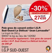 Foie gras de canard entier I.G.P. Sud-Ouest Le Délicat à Monoprix dans Dijon Foie gras de canard entier I.G.P. Sud-Ouest Le Délicat à Monoprix dans Dijon