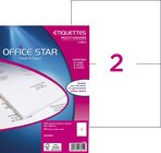 Office Star - 200 Étiquettes multi-usages blanches - 210 x 148,5 mm - réf OS43655 - Office Star dans le catalogue Bureau Vallée