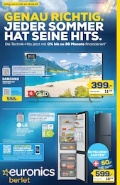 EURONICS Prospekt für Iserlohn mit 9 Seiten EURONICS Prospekt für Iserlohn: "GENAU RICHTIG. JEDER SOMMER HAT SEINE HITS.", 9 Seiten, 13.08.2026 - 19.08.2026