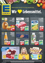 EDEKA Prospekt für Delitzsch mit 8 Seiten EDEKA Prospekt für Delitzsch: "Wir lieben Lebensmittel!", 8 Seiten, 22.06.2026 - 27.06.2026