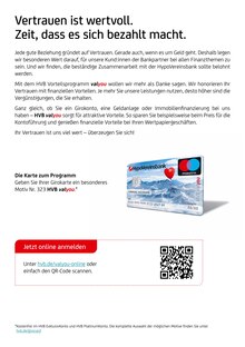 HypoVereinsbank Erding Prospekt der aktuellen Woche, gültig von 03.05.2023 bis 30.06.2023 Aktueller HypoVereinsbank Erding Prospekt "Vorteile? Kann ich nie genug haben." mit 6 Seiten