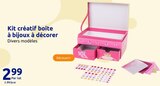 Kit créatif boîte à bijoux à décorer à 2,99 € dans le catalogue Action