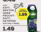 Saft, Nektar oder Fruchtsaft-Getränk im Angebot bei EDEKA in Dinslaken Saft, Nektar oder Fruchtsaft-Getränk Angebote von Albi bei EDEKA Dinslaken für 1,29 €
