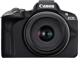 EOS R50 Kit Spiegellose Systemkameras mit Objektiv 18-45 mm, 7,5 cm Display, WLAN im Angebot bei MediaMarkt Saturn in Mainz EOS R50 Kit Spiegellose Systemkameras mit Objektiv 18-45 mm, 7,5 cm Display, WLAN Angebote von CANON bei MediaMarkt Saturn Mainz für 749,00 €