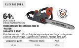 E.Leclerc Champ-le-Duc - Promo TRONÇONNEUSE ÉLECTRIQUE 2200 W Promo TRONÇONNEUSE ÉLECTRIQUE 2200 W à 64,90 € dans le catalogue E.Leclerc à Champ-le-Duc