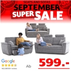 Seats and Sofas Langenfeld - Benito 3-Sitzer + 2-Sitzer Sofa Angebot im Prospekt Benito 3-Sitzer + 2-Sitzer Sofa bei Seats and Sofas im Langenfeld Prospekt für 599,00 €