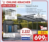 Carport, 5 x 3 m Angebote von Juskys bei Netto Marken-Discount Bonn für 149,99 €
