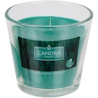 Bougie parfumée dans un verre Candra - Candra en promo chez Action Clermont-Ferrand à 0,99 €