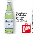 Mineralwasser Angebote von S. Pellegrino bei E center Offenburg für 0,89 €