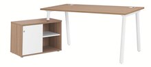 Bureau avec bloc de rangement xerus + 2 chaises luma - Plein Ciel à Neuilly-sur-Seine Bureau avec bloc de rangement xerus + 2 chaises luma en promo chez Plein Ciel Neuilly-sur-Seine à 499,00 €