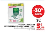 Lessive en poudre hypoallergenique(A) - L'Arbre Vert en promo chez Super U Lessive en poudre hypoallergenique(A) - L'Arbre Vert dans le catalogue Super U