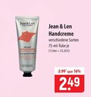 Handcreme Angebote von Jean & Len bei famila Nordost Stralsund für 2,49 €