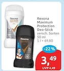 Maximum Protection Deo-Stick von Rexona für 3,49 € bei budni im Angebot Maximum Protection Deo-Stick von Rexona im aktuellen budni Prospekt
