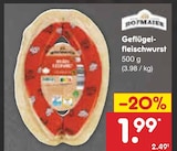 Netto Marken-Discount Zachenberg - Geflügelfleischwurst Angebot im Prospekt Geflügelfleischwurst bei Netto Marken-Discount im Zachenberg Prospekt für 1,99 €