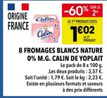 8 Fromages blancs nature 0% M.G. - Calin de Yoplait à 1,02 € dans le catalogue Supeco
