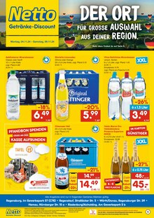 Netto Marken-Discount Prospekt "DER ORT, AN DEM DU IMMER AUSGEZEICHNETE PREISE FINDEST." mit  Seiten (Regenstauf)