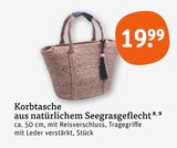 Korbtasche aus natürlichem Seegrasgeflecht im Angebot bei tegut in Frankfurt Korbtasche aus natürlichem Seegrasgeflecht Angebote bei tegut Frankfurt für 19,99 €