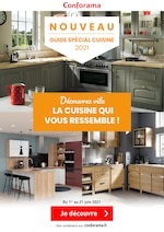 Catalogue Conforama à La Ciotat, avec 1 page Prospectus Conforama à La Ciotat, "Nouveau guide spécial cuisine 2021", 1 page, 01/06/2021 - 21/06/2021