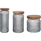 SUR TOUS LES BOCAUX STRIÉS À COUVERCLE EN ACACIA - CARREFOUR HOME - Carrefour SUR TOUS LES BOCAUX STRIÉS À COUVERCLE EN ACACIA - CARREFOUR HOME dans le catalogue Carrefour