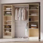 Promo Kit dressing Qazar décor chêne 2 colonnes 4 tiroirs H. 200 x L. 220 x P. 48 cm à 149,00 € dans le catalogue Castorama à Nîmes