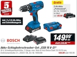 Akku-Schlagbohrschrauber-Set GSB 18 V-21 im Angebot bei toom Baumarkt in Kaufbeuren Akku-Schlagbohrschrauber-Set GSB 18 V-21 Angebote von Bosch bei toom Baumarkt Kaufbeuren für 149,99 €