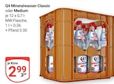 Aktuelle Mineralwasser Angebote bei GLOBUS in Mannheim Aktuelles Q4 Mineralwasser Classic Angebot bei GLOBUS in Mannheim ab 2,99 €
