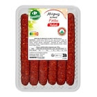 6 merguez de bœuf fortes Halal CARREFOUR Sensation en promo chez Carrefour 6 merguez de bœuf fortes Halal CARREFOUR Sensation dans le catalogue Carrefour