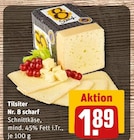 Nr. 8 scharf von Tilsiter für 1,89 € bei REWE im Angebot Nr. 8 scharf von Tilsiter im aktuellen REWE Prospekt
