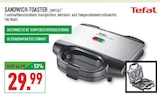 Sandwich-Toaster SM1552 im Angebot bei Marktkauf in Recklinghausen Sandwich-Toaster SM1552 Angebote von Tefal bei Marktkauf Recklinghausen für 29,99 €