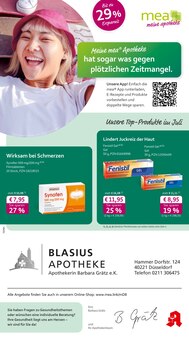 Aktueller mea - meine apotheke Prospekt "Unsere Juli-Angebote" für Düsseldorf Aktueller mea - meine apotheke Prospekt für Düsseldorf mit Seiten