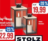 Metall-Laterne Gr. 20 x 20,5 x 38,5 cm Angebote von Tony Brown by Stolz bei Kaufhaus Stolz Rostock für 19,99 €