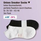Aktuelles Unisex Sneaker Socke Angebot bei V-Markt in Regensburg ab 3,00 €