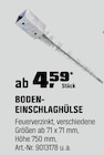 BODEN-EINSCHLAGHÜLSE für 4,59 € bei OBI im Angebot BODEN-EINSCHLAGHÜLSE im aktuellen OBI Prospekt